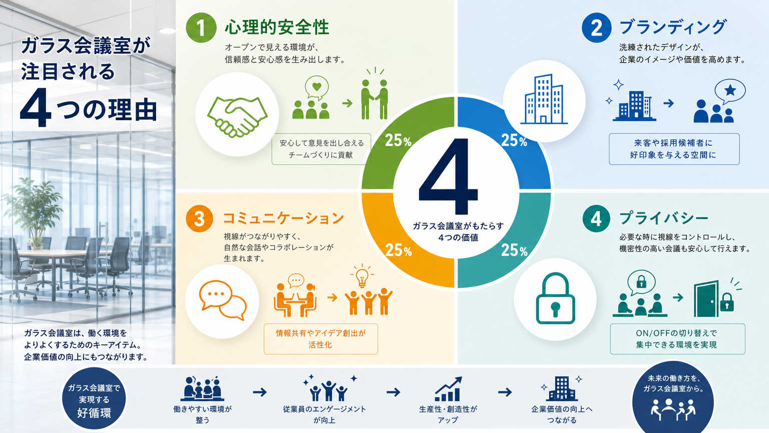 ガラス会議室が今オフィスで注目される理由